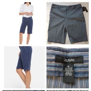NWT Women's Tailored Bermuda Shorts Alfani, Size 16, Color:  Indigo/Dark Enzyme,